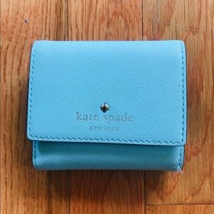 Small Kate Spade Light Blue Wallet